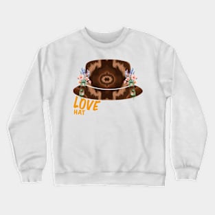 Love Flower Geometric Brown hat #47 Crewneck Sweatshirt